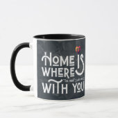 Romantic Soulmate Quote Heart Combo Mug マグカップ (左)