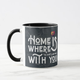Romantic Soulmate Quote Heart Combo Mug マグカップ