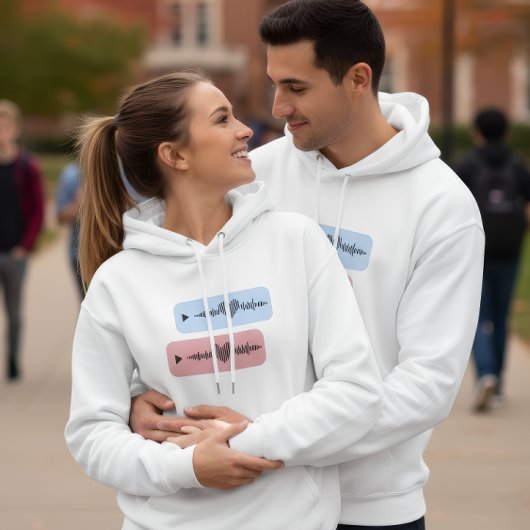 Romantic Sound Wave Heart Hoodie パーカ