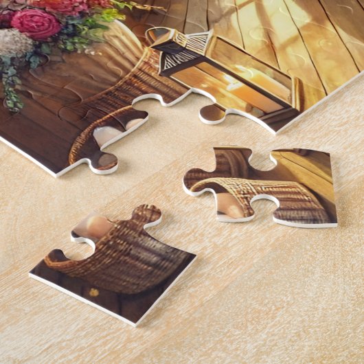 Romantic Spa Retreat Jacuzzi Loft w/ Fairy Lights ジグソーパズル (側面)