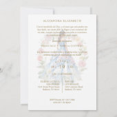 Romantic Spanish Quinceañera in Blue & Pink Shades 招待状 (裏面)