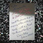 Romantic Spring Wedding Mauve, Purple & Silver 箔招待状