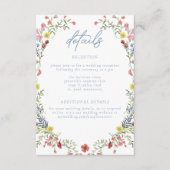 Romantic Spring Wildflower Garden Wedding エンクロージャーカード (正面)