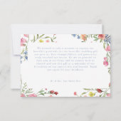Romantic Spring Wildflower Garden Wedding サンキューカード (裏面)