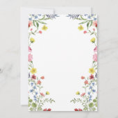 Romantic Spring Wildflower Garden Wedding 招待状 (裏面)