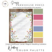 Romantic Spring Wildflower Garden Wedding 招待状