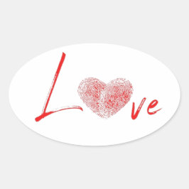 Romantic Stickers for Valentine’s Day 楕円形シール