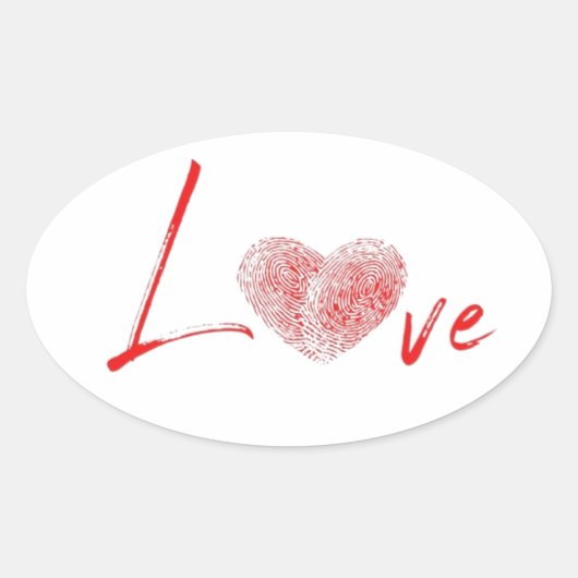 Romantic Stickers for Valentine’s Day 楕円形シール (正面)