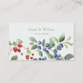 Romantic summer berries Wedding Place Card プレイスカード (裏面)