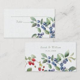 Romantic summer berries Wedding Place Card プレイスカード