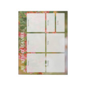 Romantic Summer Bougainvillea Weekly Planner ノートパッド (回転)