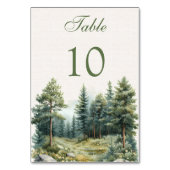 Romantic summer forest Wedding テーブルナンバー (裏面)
