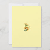 Romantic Sunflower Rustic Yellow Rehearsal Dinner 招待状 (裏面)