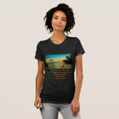 Romantic Sunset Beach Silhouette T-Shirt) Tシャツ (正面フル)