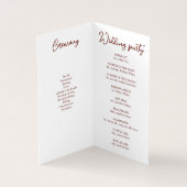 Romantic Sunset Beach Wedding Vows Program (内部)