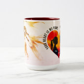 Romantic Sunset Couple Your Heart My Home Mug ツートーンマグカップ (中央)