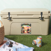 Romantic Sunset Porch View Illustration シール (クーラー)