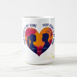Romantic Sunset Soulmates Your Heart My Home Mug コーヒーマグカップ