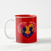 Romantic Sunset Soulmates Your Heart My Home Mug ツートーンマグカップ (左)