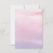 Romantic sunset watercolor wedding invitation rsvp サンキューカード (裏面)