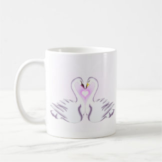 Romantic Swan Love Elegant Double-Sided Mug Cup コーヒーマグカップ