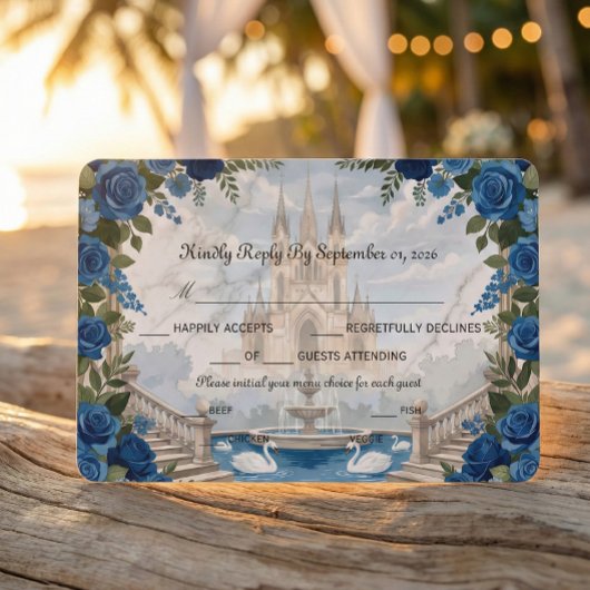 Romantic Swans Grand Staircase Fairytale 出欠カード