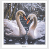Romantic Swans in a Winter Wonderland シール (シート)
