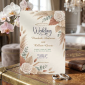 Romantic Terracotta Boho Chic Wedding 招待状