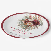 Romantic Terracotta Boho Wedding Paper Plates ペーパープレート (アングル)