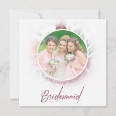 Romantic Thank You Bridesmaids Classic Floral Pink (正面)