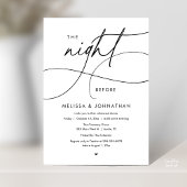 Romantic The Night Before Wedding Rehearsal Dinner 招待状