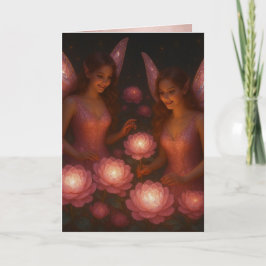 Romantic Thinking of You Love for Her Pink Lotus カード