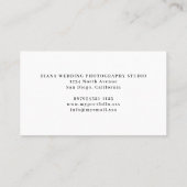 Romantic Three Photos Wedding Photography  名刺 (裏面)