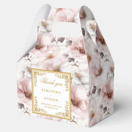 Romantic & Timeless blush floral wedding favor box フェイバーボックス