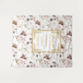 Romantic Timeless Dusty Pink Wedding Backdrop タペストリー (正面(横))