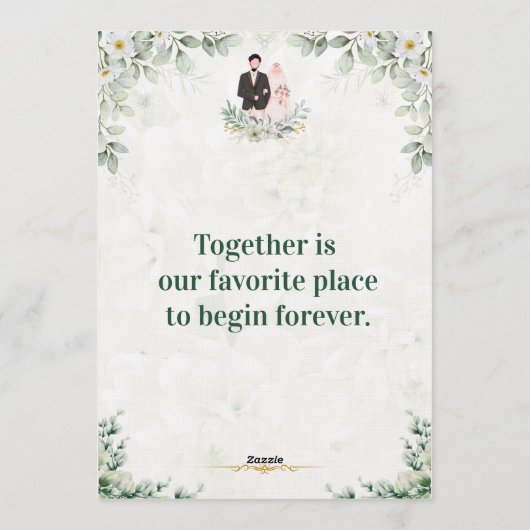 Romantic Timeless Wedding Invitation | Elegant 招待状 (裏面)