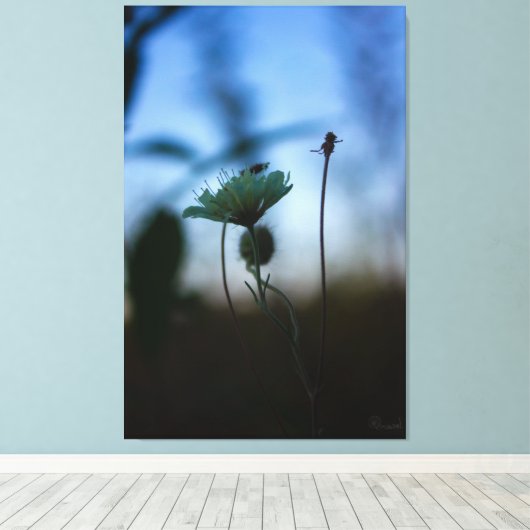 Romantic Trees & Flowers – Botanical Fantasy Boho キャンバスプリント (インサイチュ (ウッドフロア))