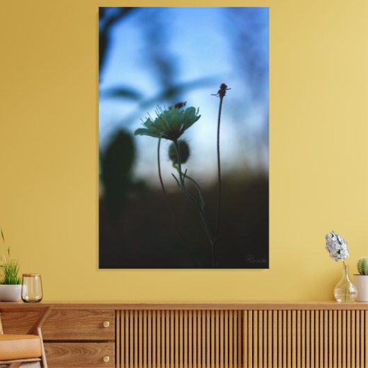 Romantic Trees & Flowers – Botanical Fantasy Boho キャンバスプリント (インサイチュ (リビング))