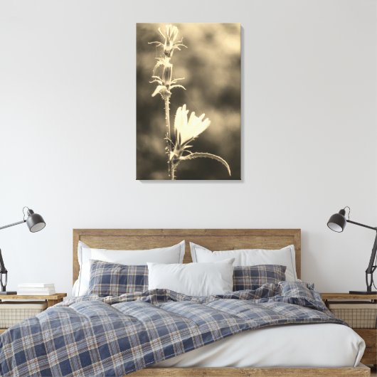 Romantic Trees & Flowers – Botanical Fantasy Boho  キャンバスプリント (インサイチュ (寝室))