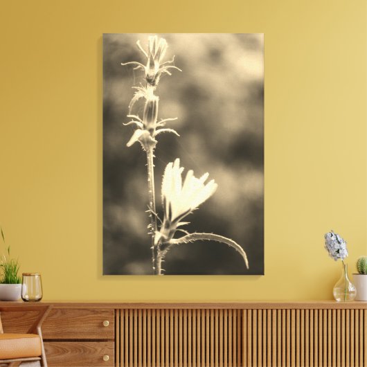 Romantic Trees & Flowers – Botanical Fantasy Boho  キャンバスプリント (インサイチュ (リビング))