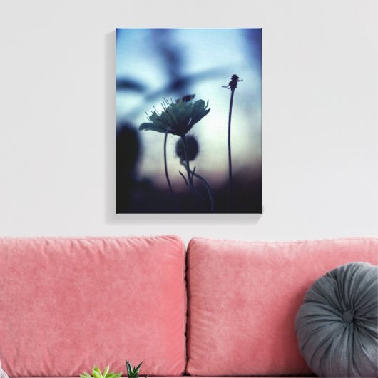 Romantic Trees & Flowers – Botanical Fantasy Boho キャンバスプリント (インサイチュ (リビング))