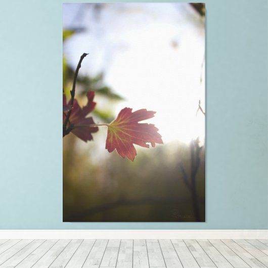 Romantic Trees & Flowers – Botanical Fantasy Boho キャンバスプリント (インサイチュ (ウッドフロア))