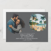 Romantic Tropical Island Wedding 招待状 (正面/裏面)