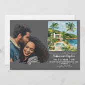 Romantic Tropical Island Wedding 招待状 (正面/裏面)