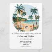 Romantic Tropical Island Wedding 招待状 (正面)