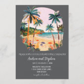 Romantic Tropical Island Wedding 招待状 (正面)