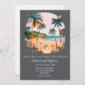Romantic Tropical Island Wedding 招待状 (正面/裏面)
