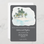 Romantic Tropical Island Wedding 招待状 (正面/裏面)