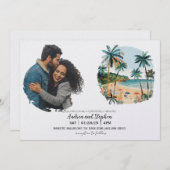 Romantic Tropical Island Wedding 招待状 (正面/裏面)