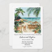 Romantic Tropical Island Wedding 招待状 (正面/裏面)